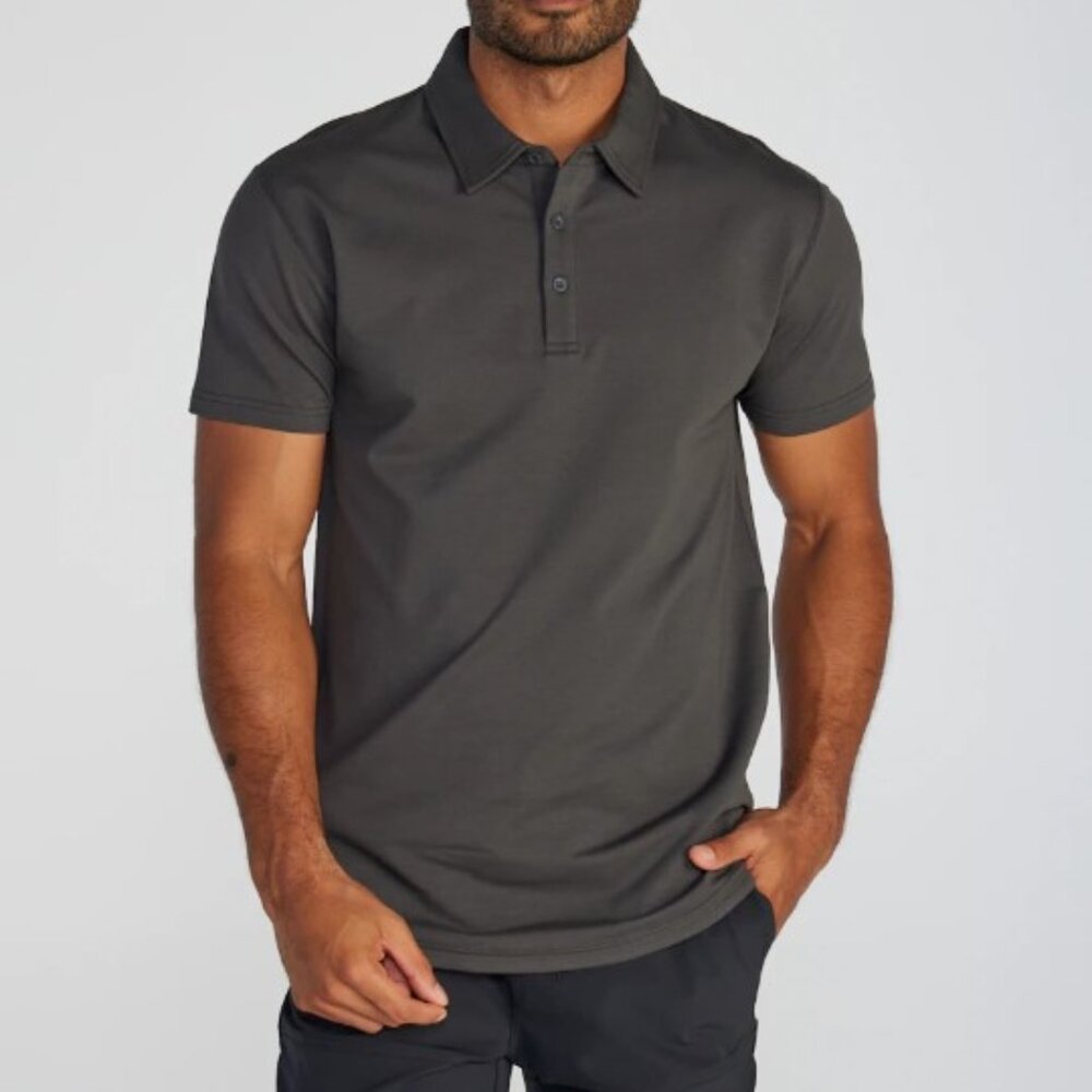 Drop-Cut: LUX Polo - Charcoal / M